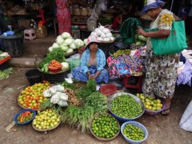 Yangon Marktfrau